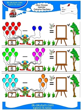 Çocuklar İçin toplam işlemi yaprak testleri 